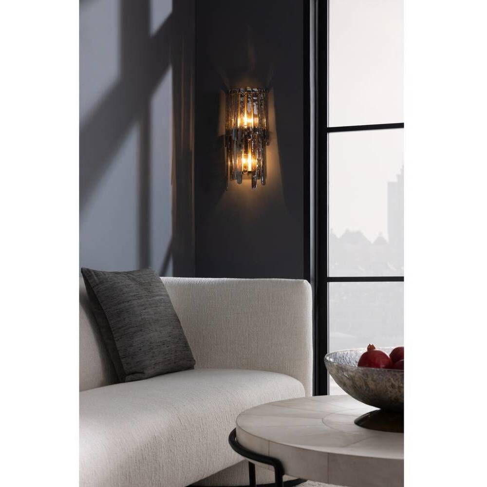 Raine 2 Light 9 inch Blue Smoke Luster ADA Sconce Wall Light