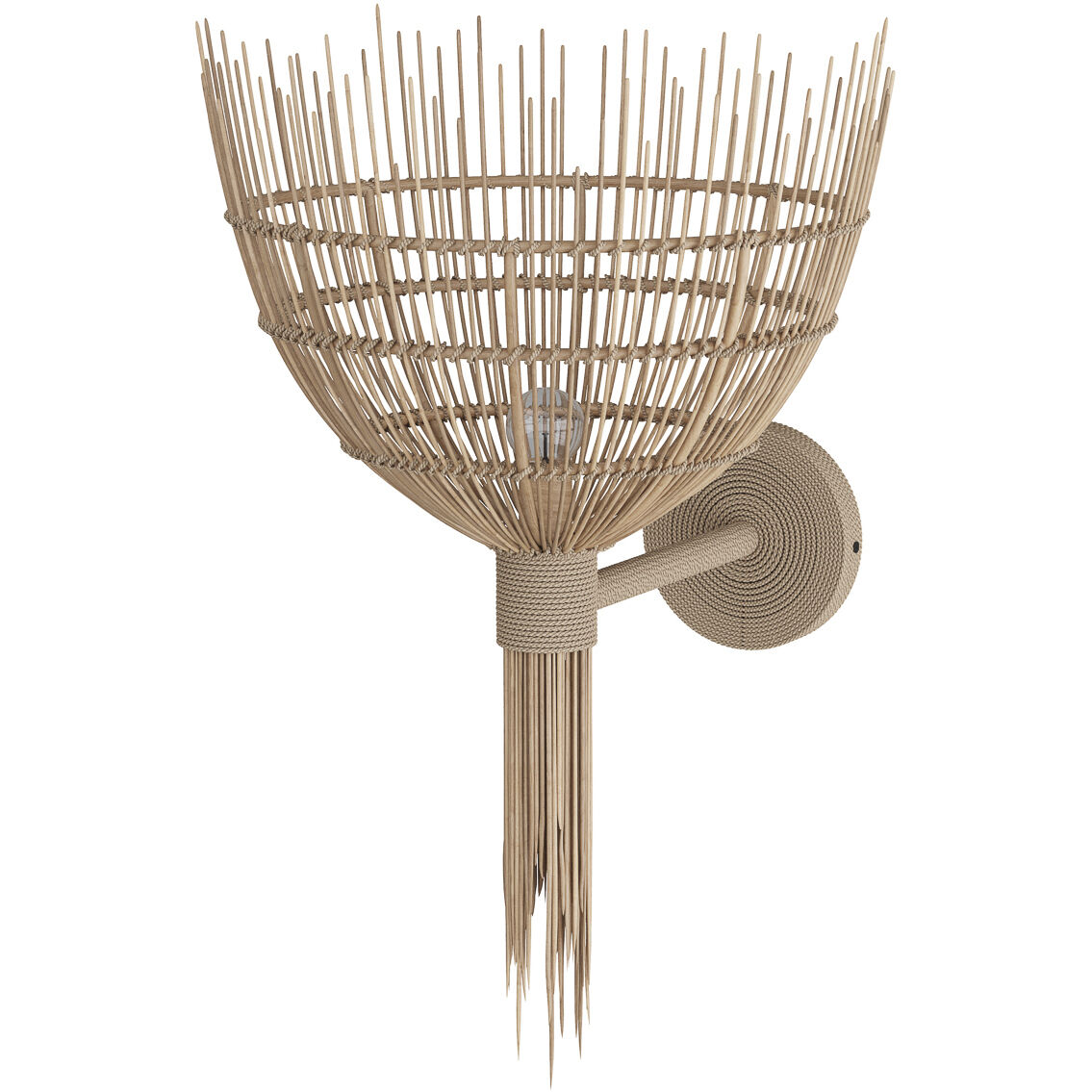 Abitha 1 Light 12 inch Natural Sconce Wall Light