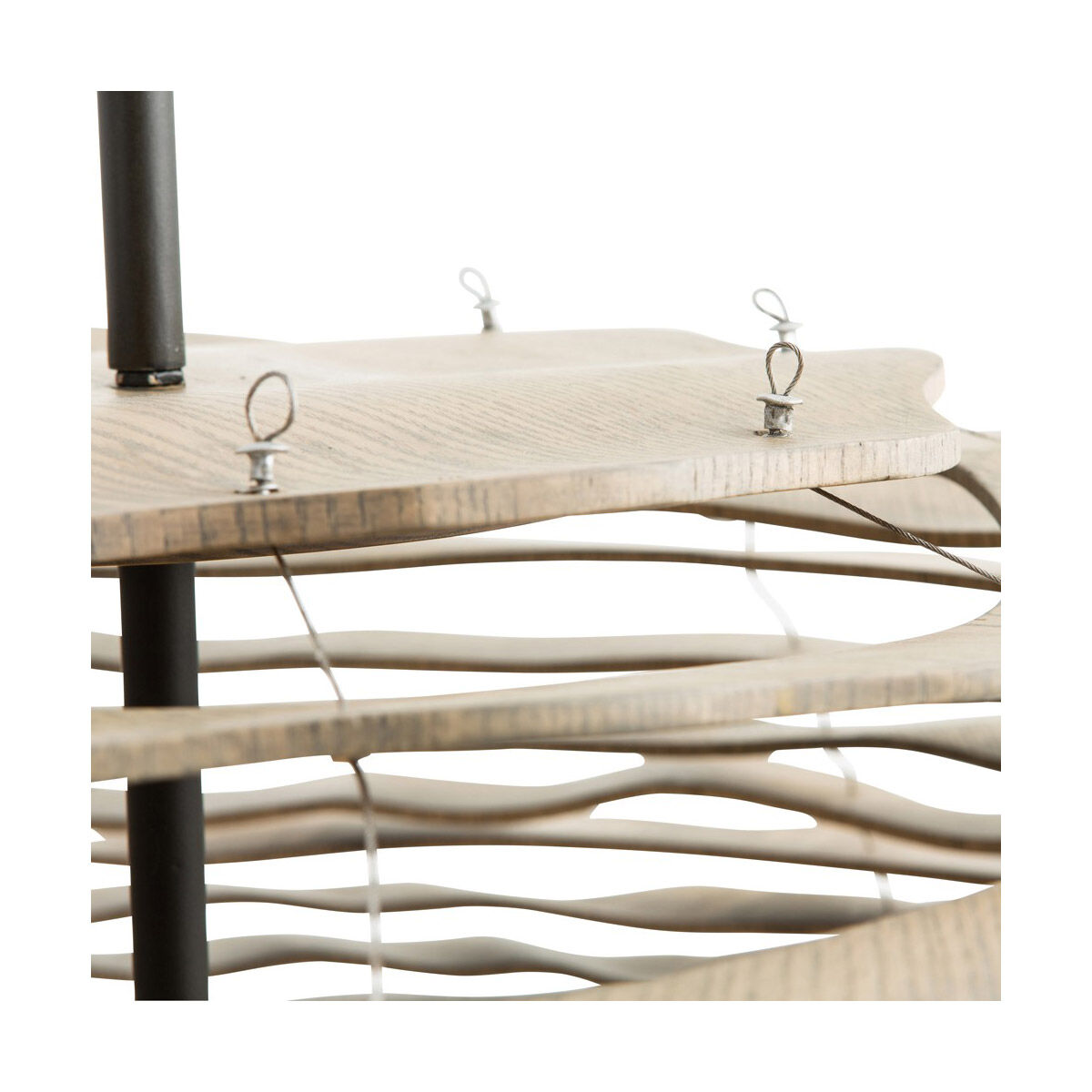 Rook 1 Light 24 inch Natural and Blackened Iron Pendant Ceiling Light, Small