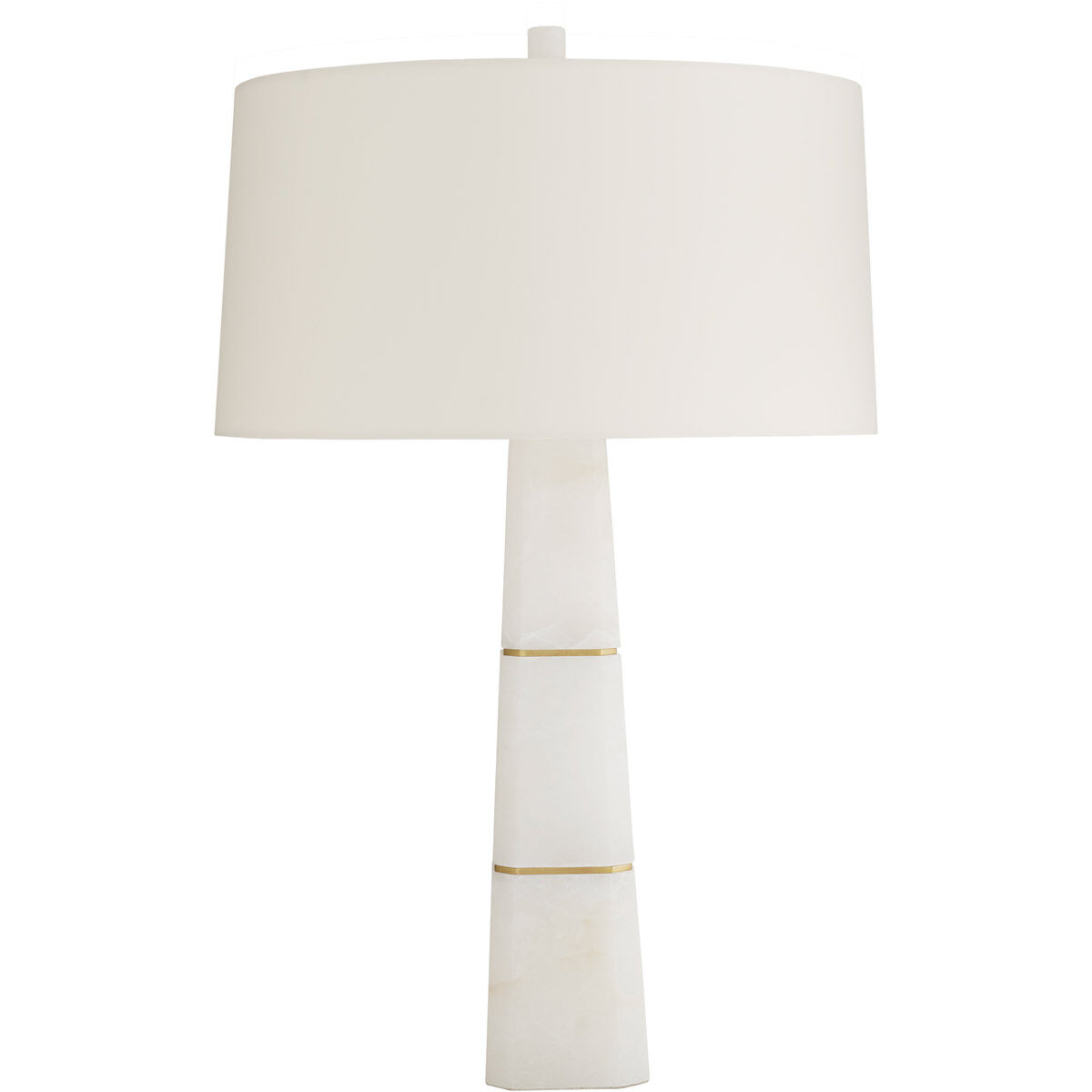 Dosman 31 inch 150 watt Snow Marble and Antique Brass Table Lamp Portable Light