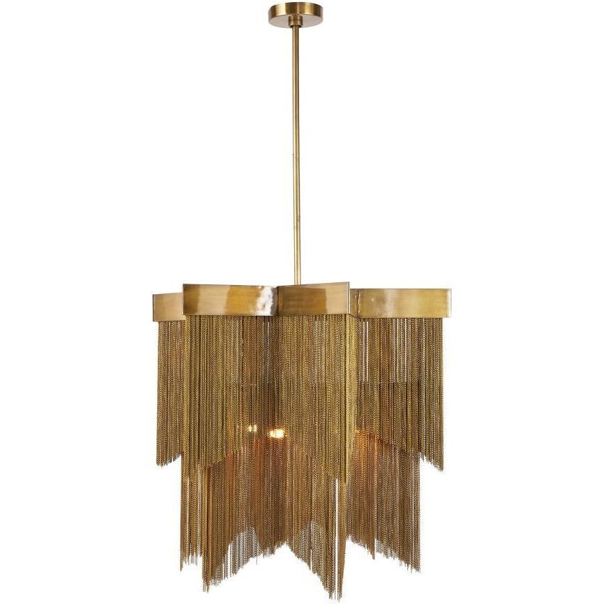 Bridget 28 inch Vintage Brass Chandelier Ceiling Light