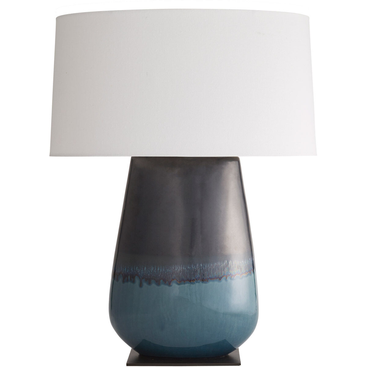 Deagan 29 inch 150 watt Gunmetal and Teal Reactive with Bronze Table Lamp Portable Light