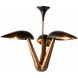 Everglades 3 Light 26 inch Blackened Iron Chandelier Ceiling Light