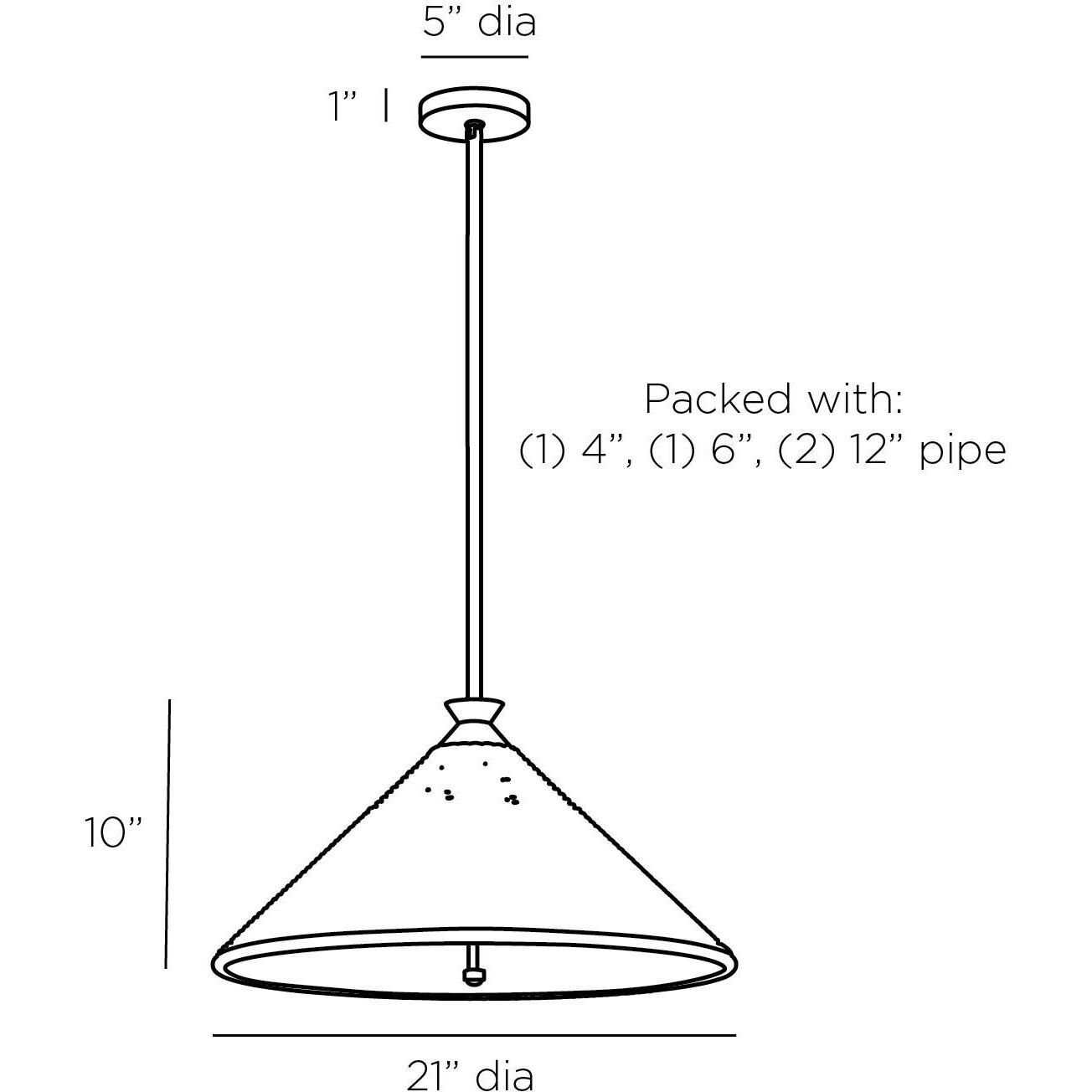 Terrace 2 Light 21 inch Natural Pendant Ceiling Light
