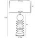 Roxbury 32 inch 150.00 watt Ivory Lamp Portable Light