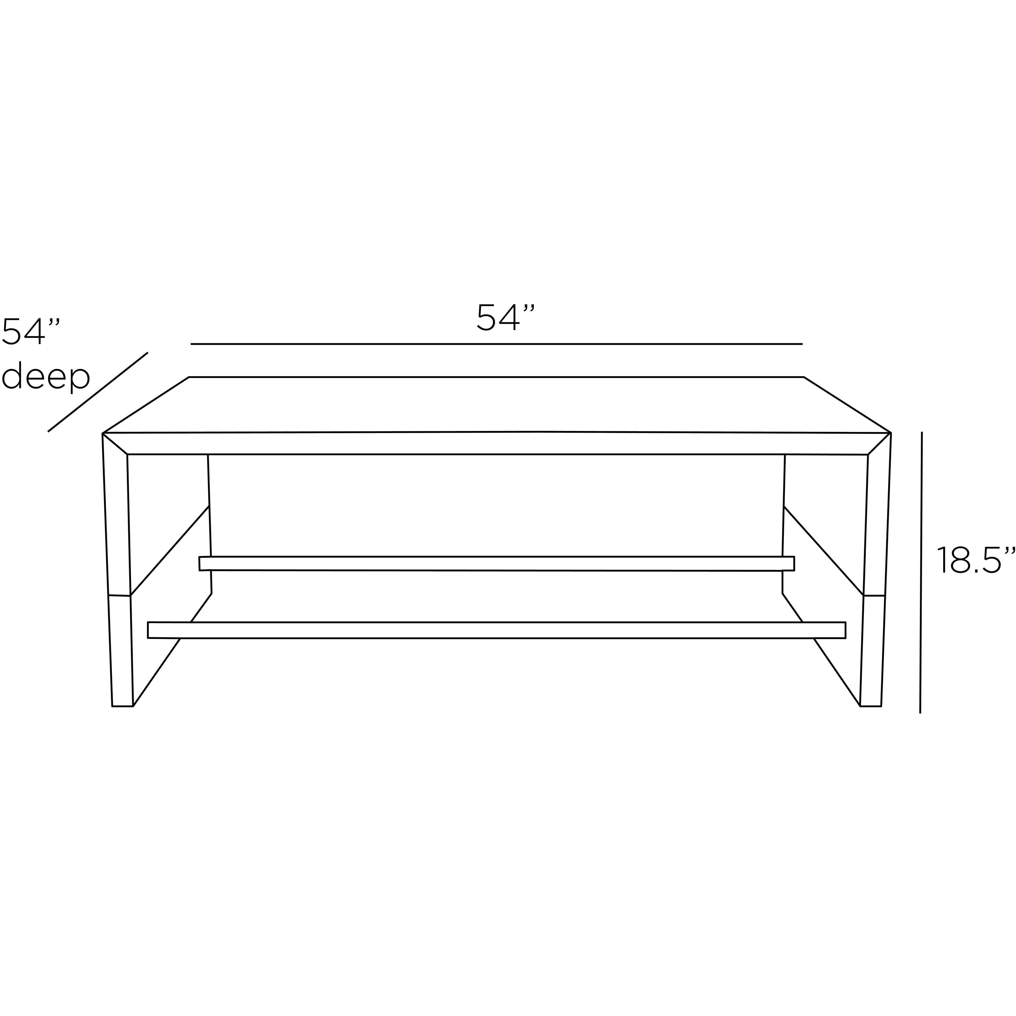 Lyle 54 X 18.5 inch Ebony Cocktail Table
