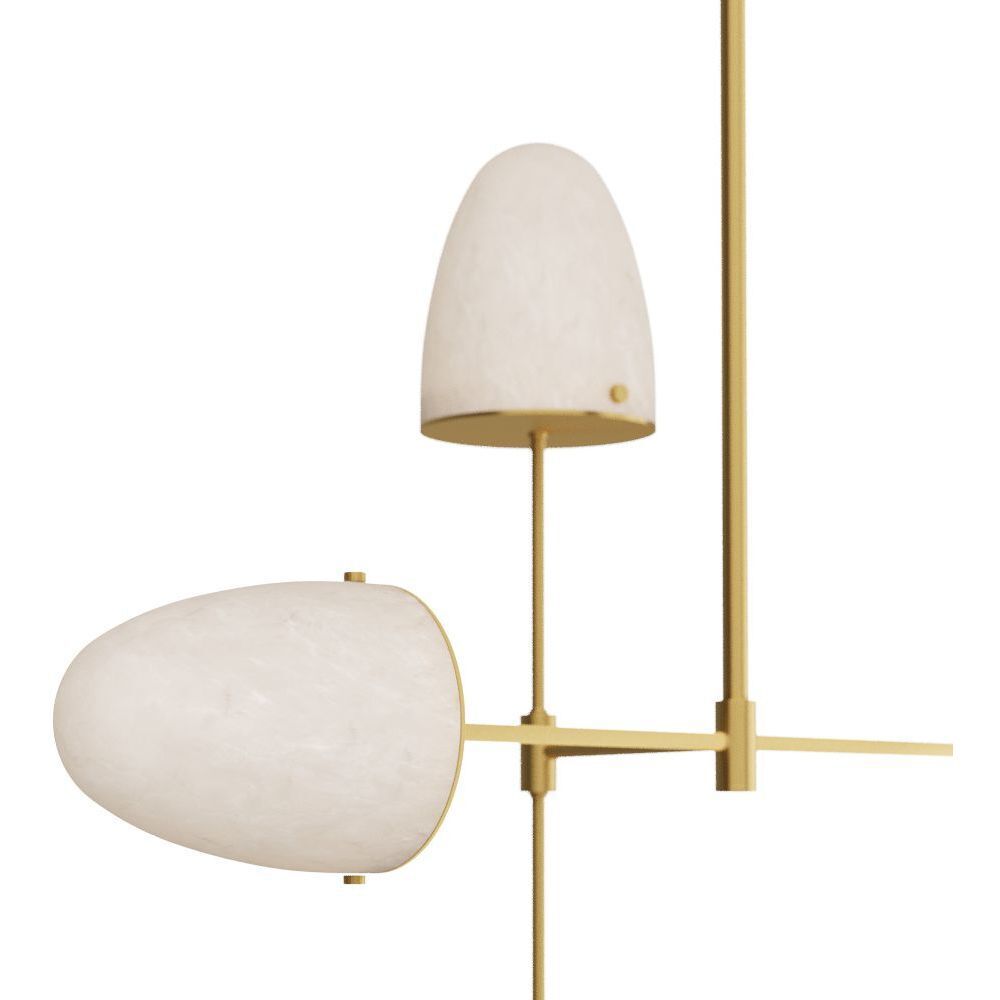 Alazani 35 X 28.5 inch Antique Brass Linear Chandelier Ceiling Light