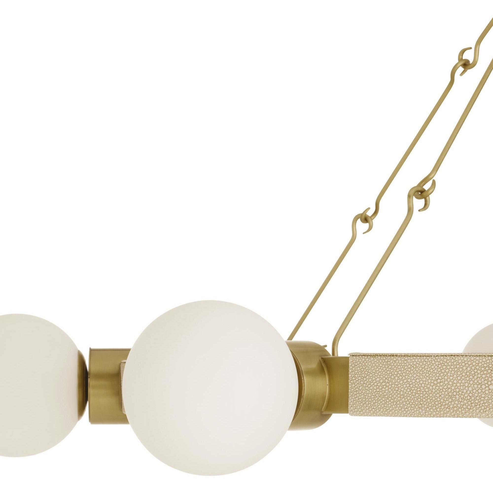 Liberty 8 Light 55.5 inch Ivory with Antique Brass Chandelier Ceiling Light