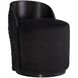 Gretel Black Suede and Black Leather with Ebony Chair