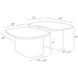 Melt 35 X 17 inch Ebony and Galaxy Marble Coffee Tables, Set of 2