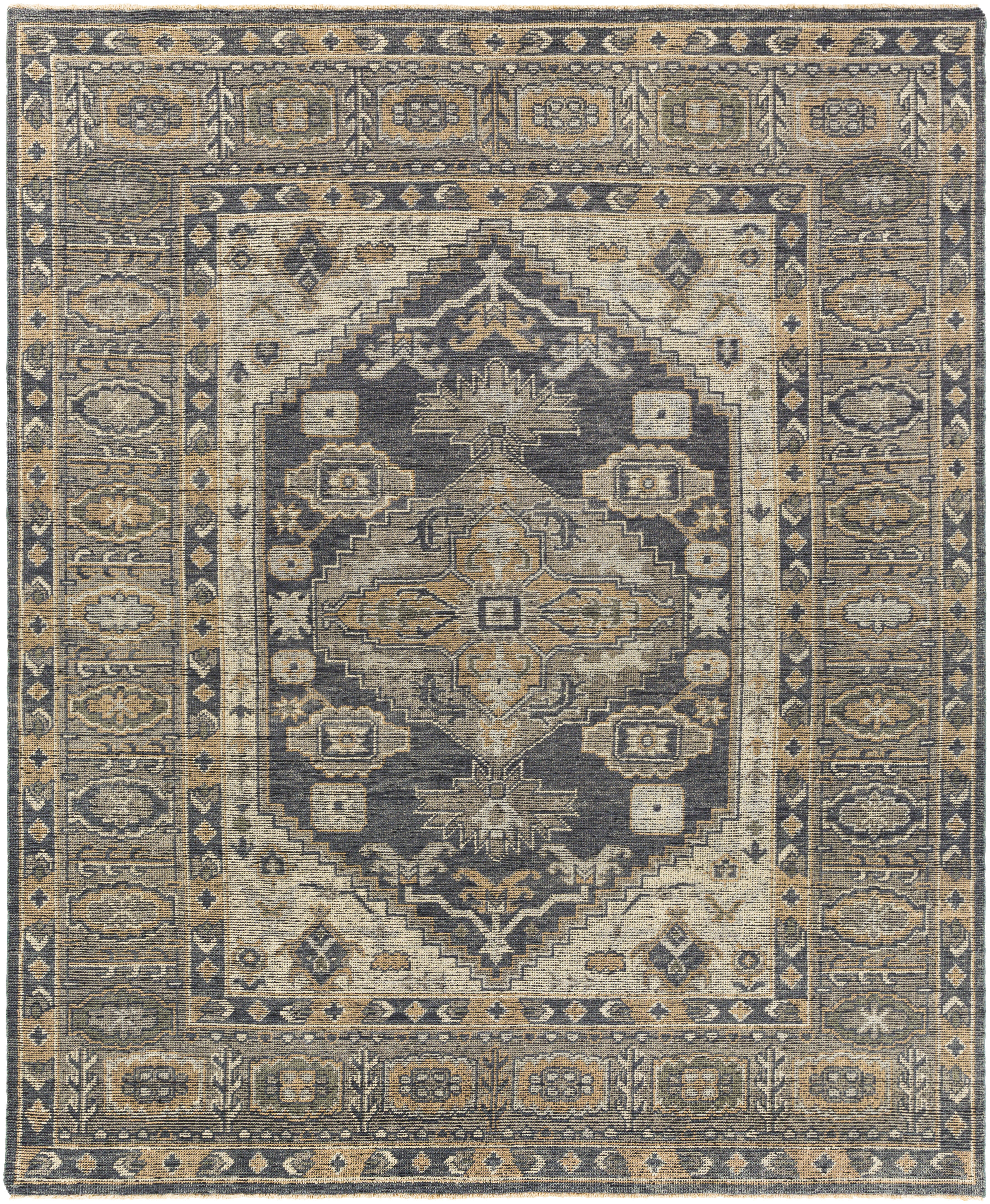 Reign 120 X 96 inch Black Rug in 8 x 10, Rectangle