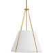 Heloise 1 Light 18.5 inch Antique Brass Pendant Ceiling Light