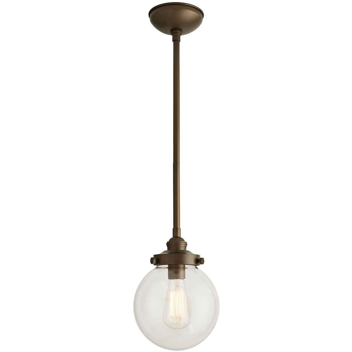 Reeves 1 Light 8 inch Aged Brass Outdoor Pendant, Small