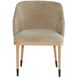 Hershel Taupe Suede and Blonde Beech Wood with Blackened Bronze Dining Chair