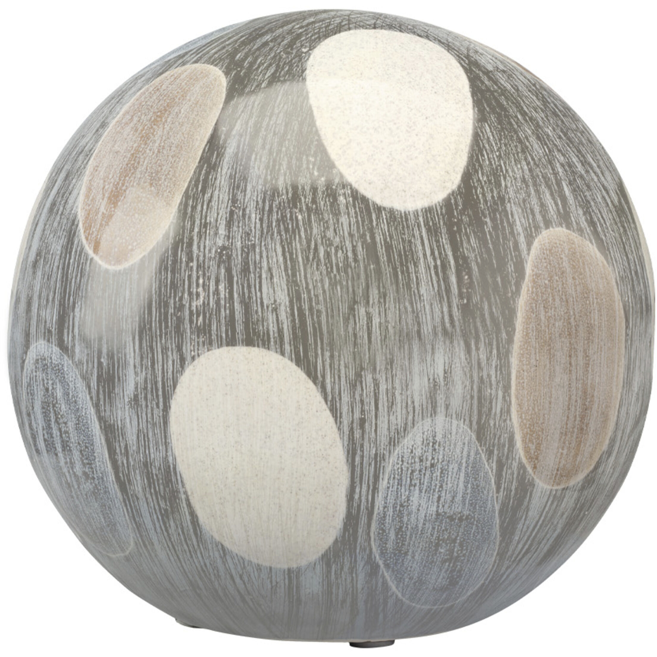 Painted Cream and White with Black Sphere, Small