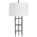 Howes 32 inch 150.00 watt Natural Iron and Galaxy Marble Lamp Portable Light