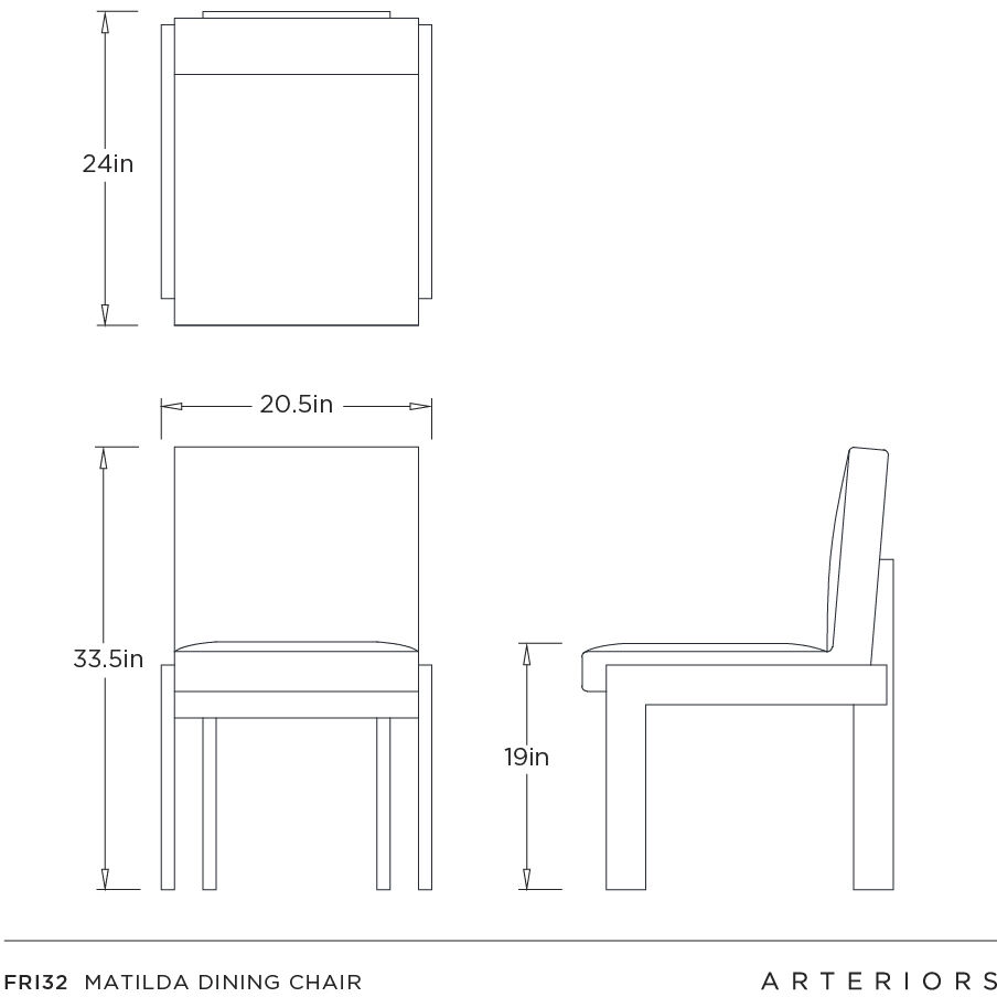Matilda Midnight Grey and Ebony Dining Chair