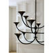 Larkin 12 Light 41.5 inch Black Gesso Chandelier Ceiling Light