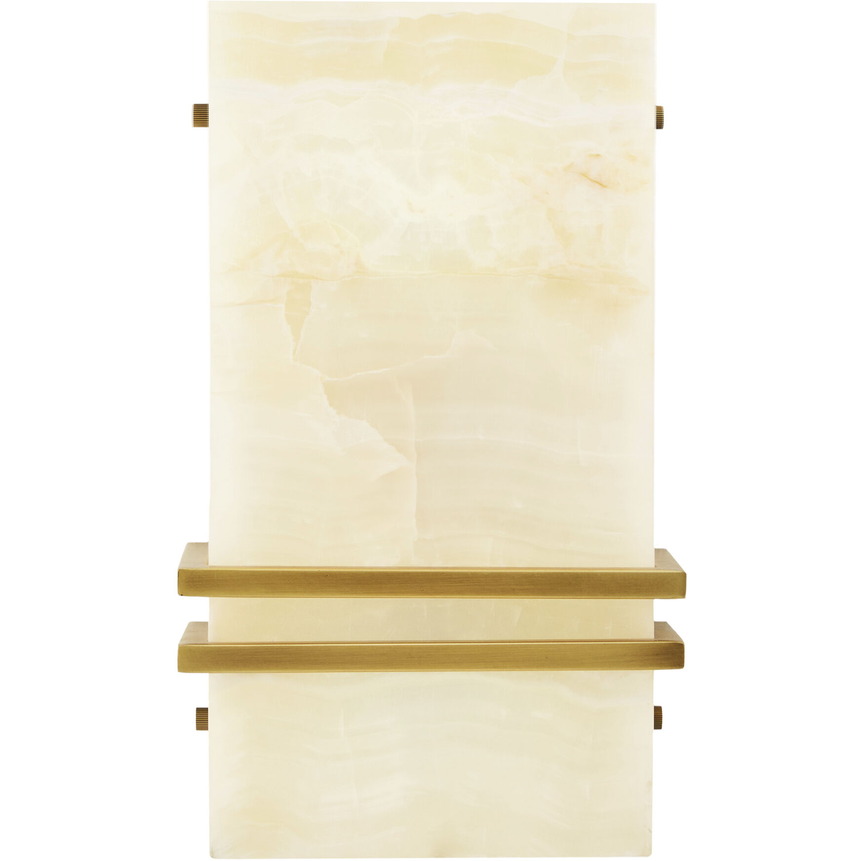 Ronan 2 Light 8 inch White and Antique Brass ADA Sconce Wall Light