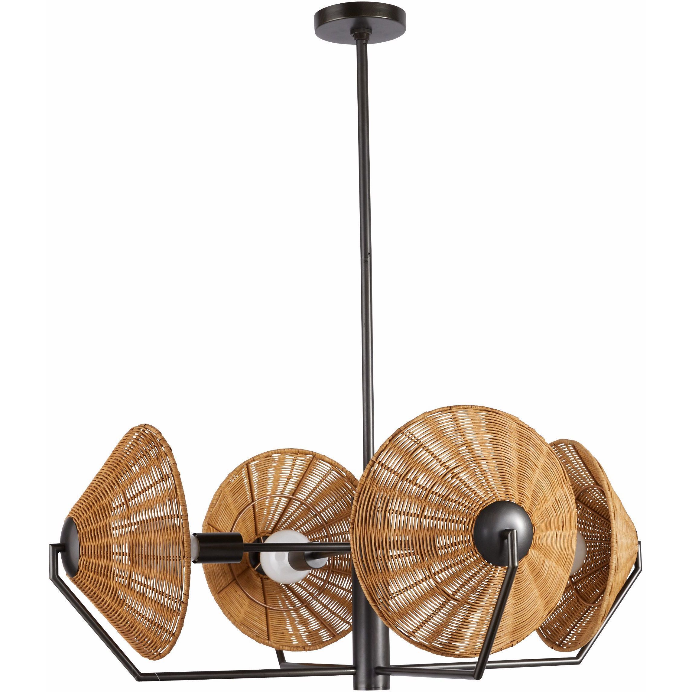 Coleman 4 Light 34 inch Natural Chandelier Ceiling Light