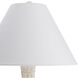 Francine 30 inch 60.00 watt Egg Shell and Antique Brass Lamp Portable Light