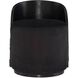 Gretel Black Suede and Black Leather with Ebony Chair