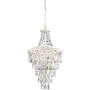 Sterling 1 Light 11 inch Clear with Antique White Mini Pendant Ceiling Light