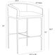 Osbourne 39 inch Black and Blackened Iron Bar Stool