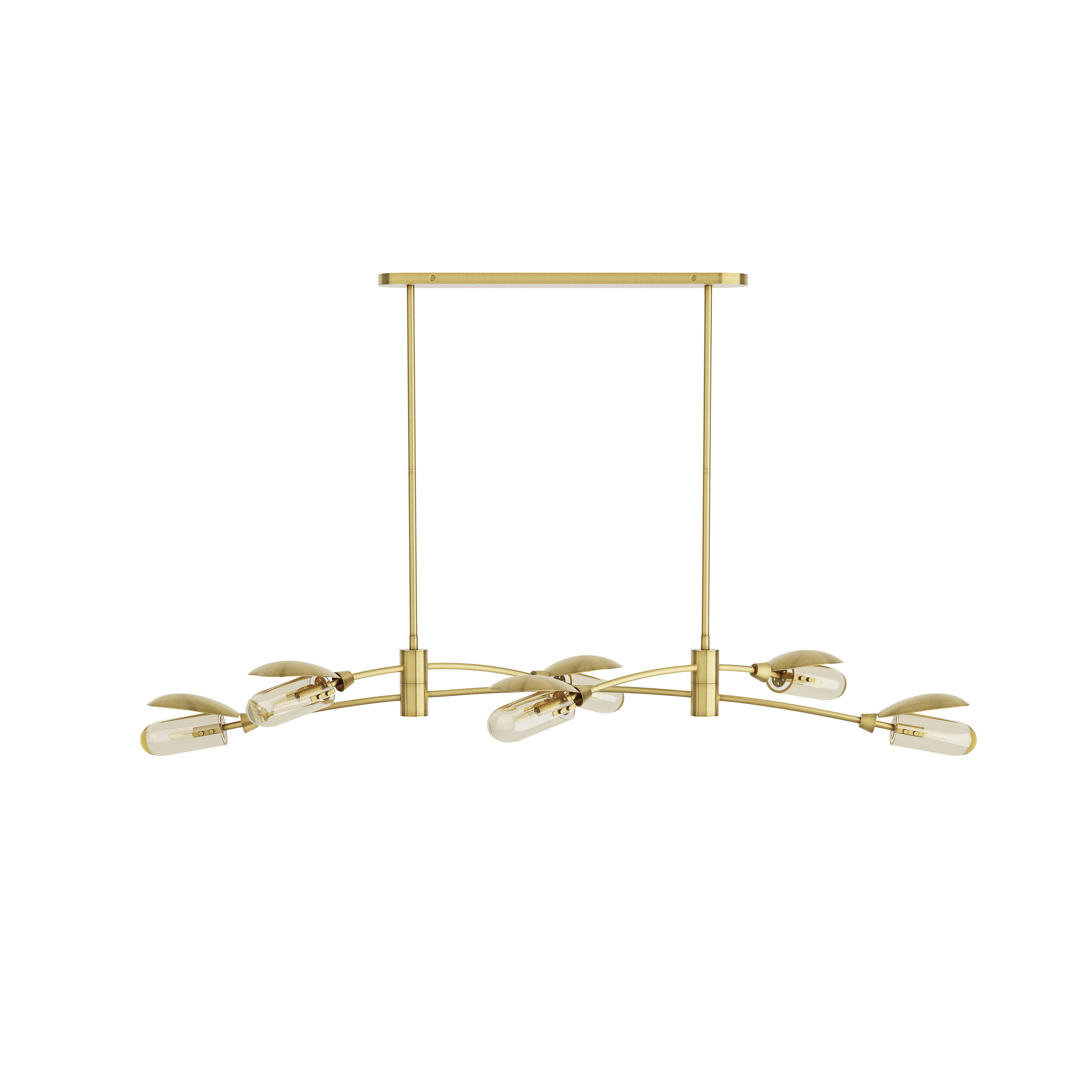 Ximena 6 Light 64 inch Antique Brass Chandelier Ceiling Light