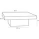 Campbell 39.5 X 14 inch Sandblasted Soft Black Waxed Cocktail Table