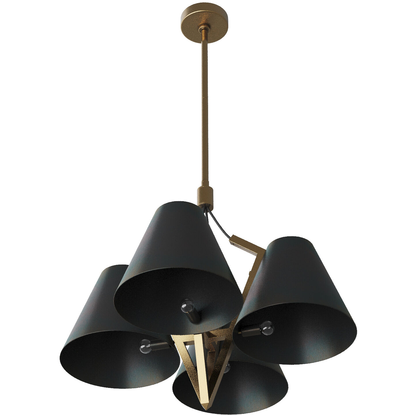 Abrams 4 Light 27 inch Antique Brass Chandelier Ceiling Light