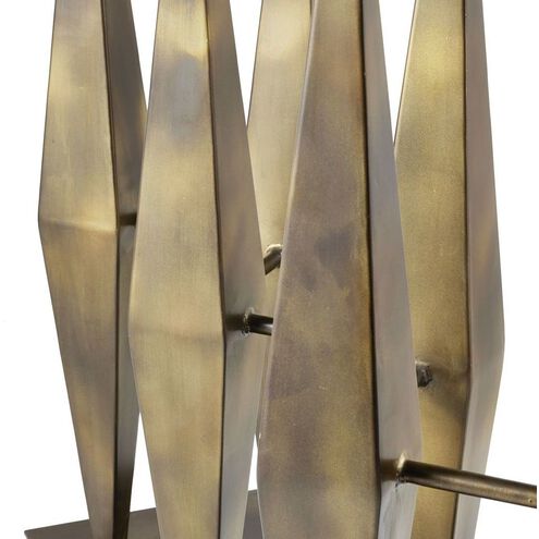 Dagmar 52 X 16 inch Matte Black Marble and Antique Gold Console