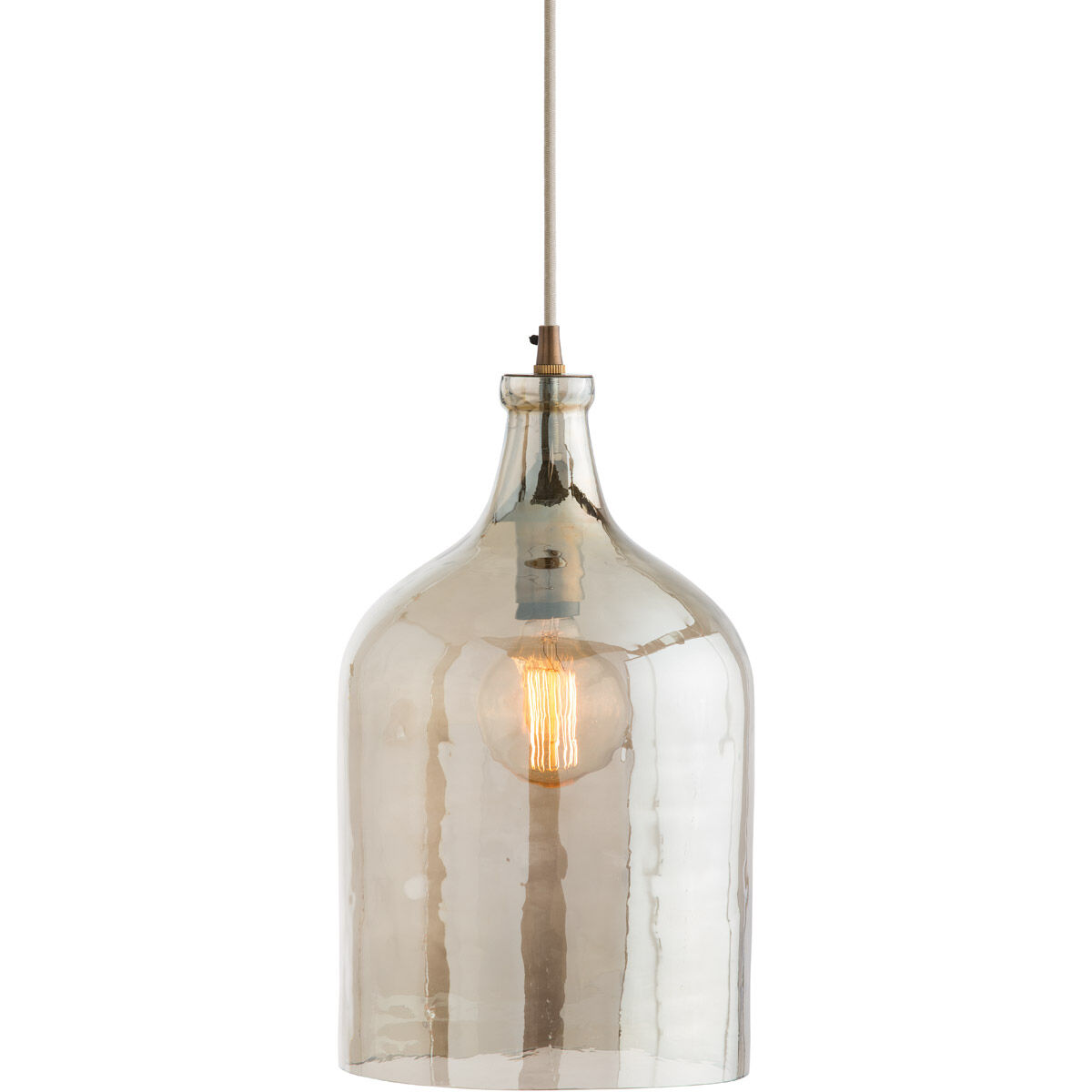 Noreen 1 Light 10 inch Vintage Brass Pendant Ceiling Light, Essential Lighting