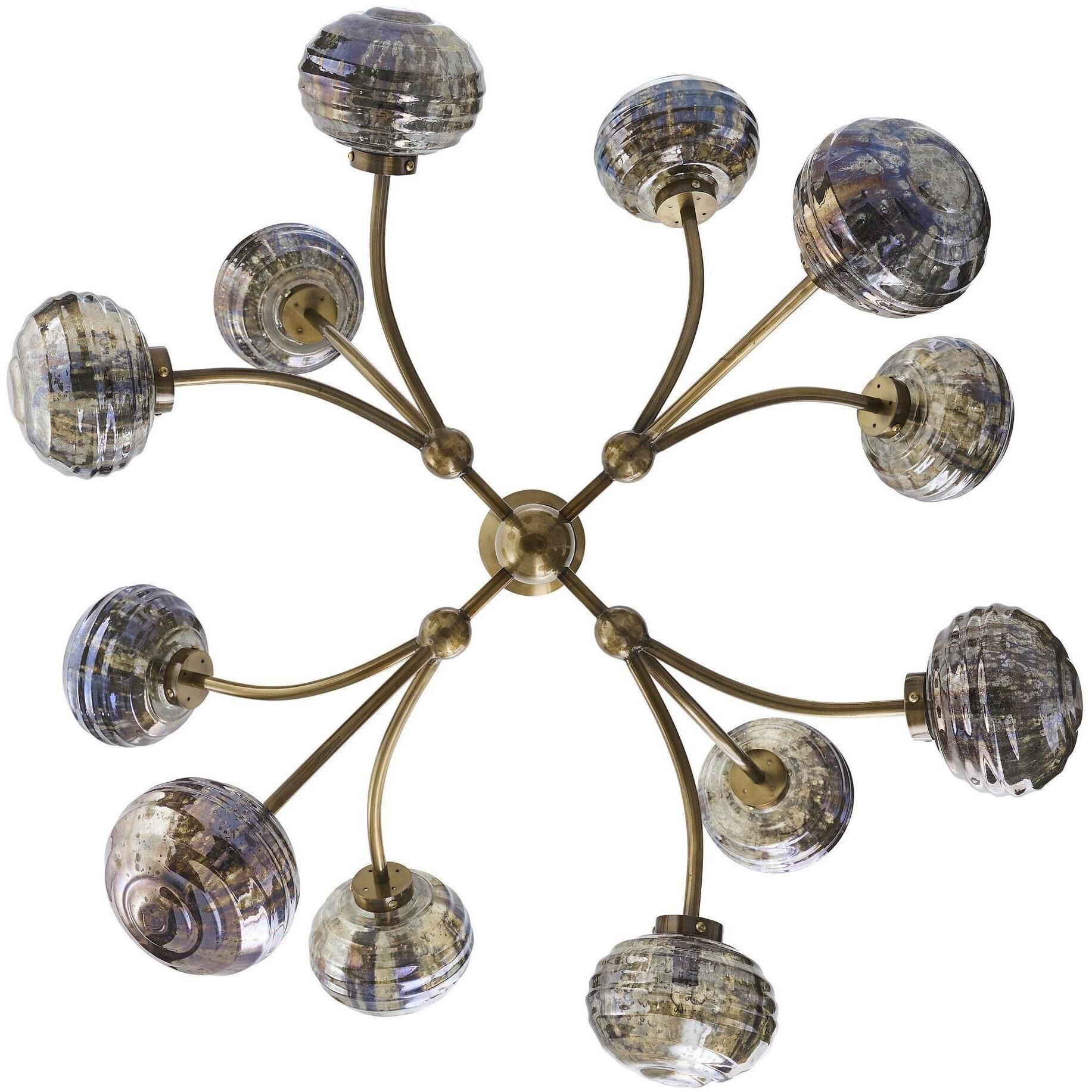 Merrick 12 Light 39 inch Vintage Brass Chandelier Ceiling Light