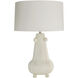 Miriam 30.5 inch 150.00 watt Ivory Crackle and Polished Nickel Table Lamp Portable Light