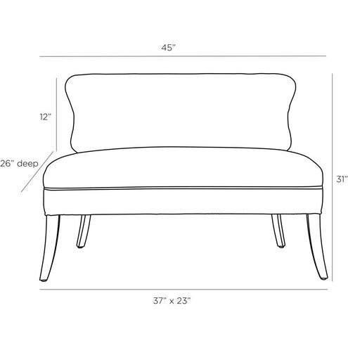 Northcliff 31 inch Charcoal Settee