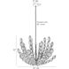 Indi 8 Light 42 inch White Chandelier Ceiling Light, Large