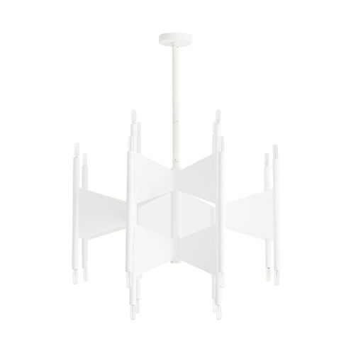 Deskins 24 Light 31 inch White Gesso Chandelier Ceiling Light