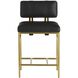 Laney 35 inch Black and Antique Brass Counter Stool