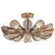 Francesca 12 Light 20 inch Vintage Brass Flush Mount Ceiling Light