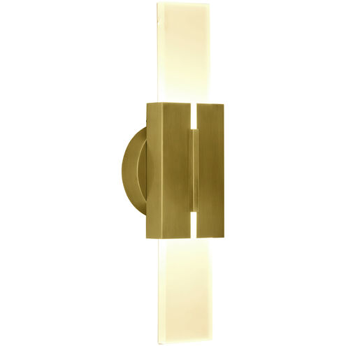 Monroe 2 Light 5 inch Antique Brass Sconce Wall Light