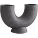 Damien Matte Charcoal Vase