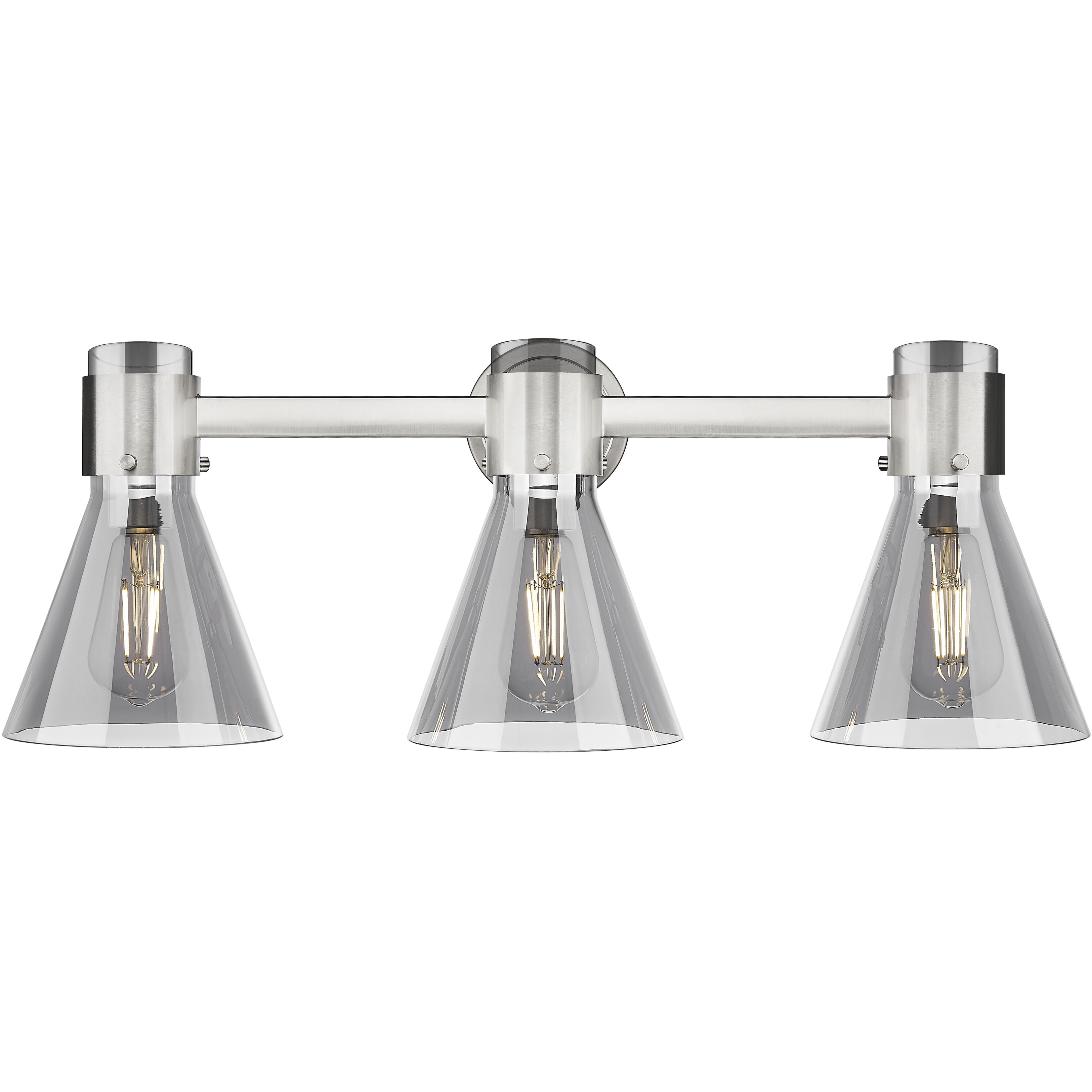 Lawton Cone 3 Light 24.00 inch Bathroom Vanity Light