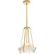 Nova 1 Light 14 inch White and Antique Brass Pendant Ceiling Light