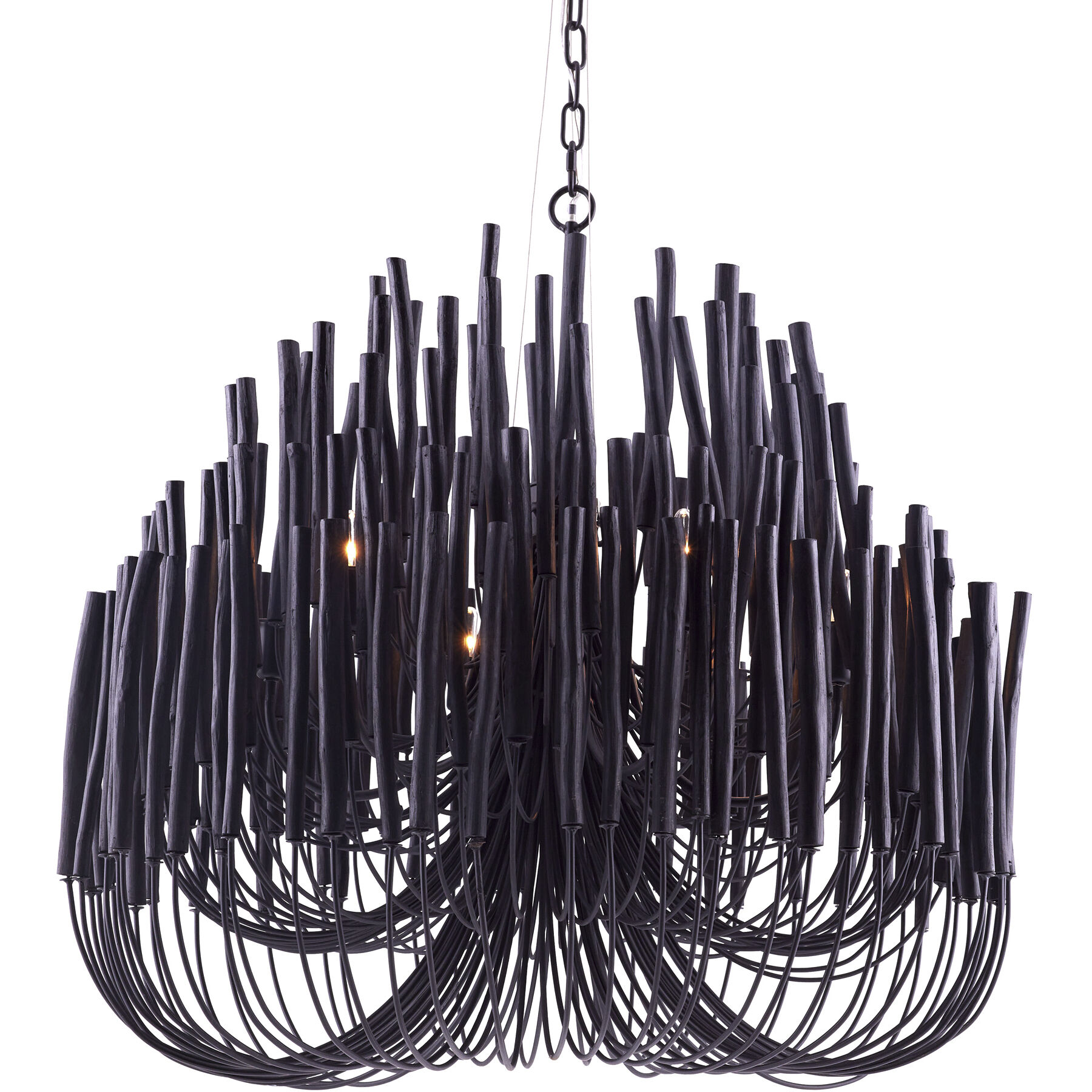 Tilda 6 Light 36 inch Black Chandelier Ceiling Light, Large