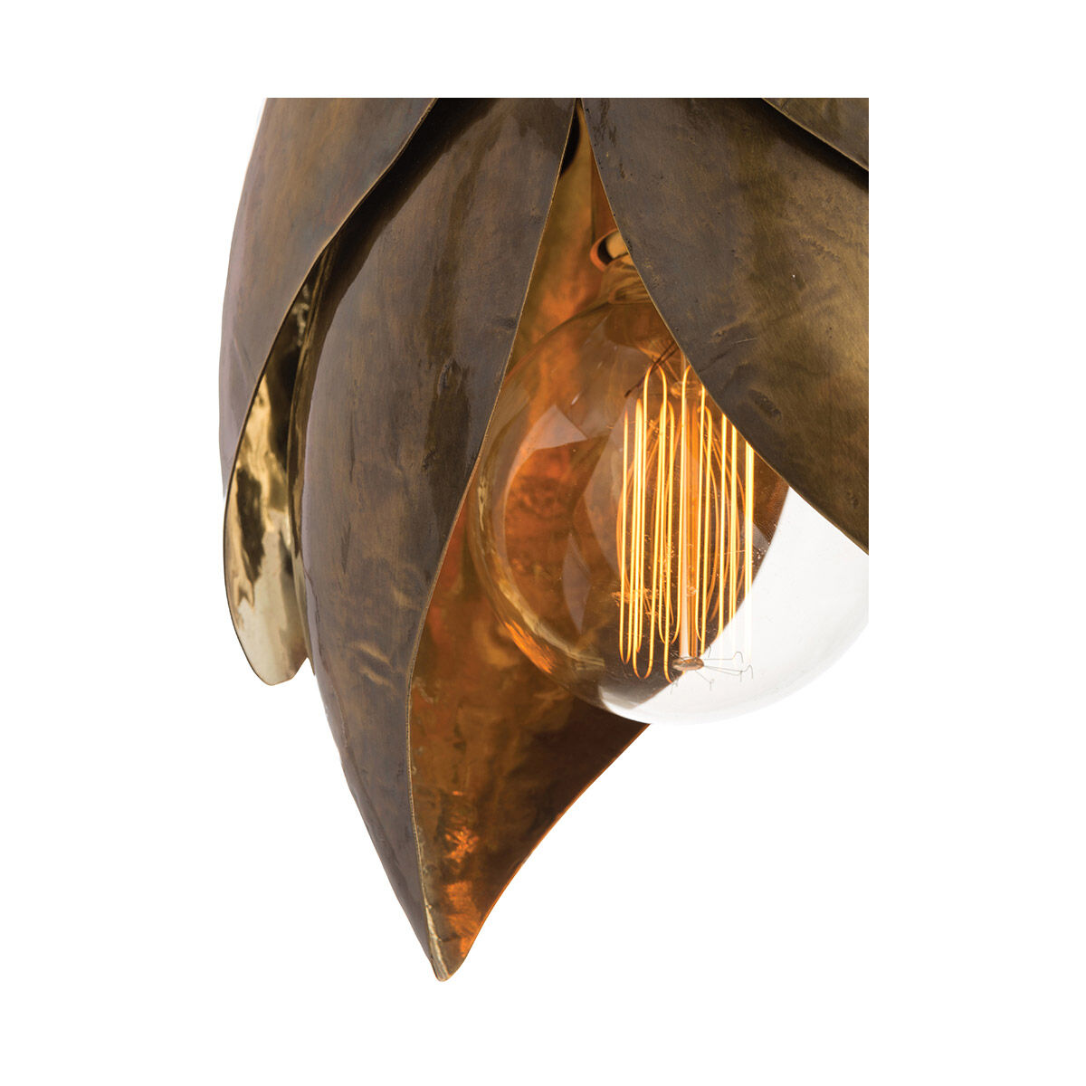 Edith 1 Light 6 inch Vintage Brass Pendant Ceiling Light, Round