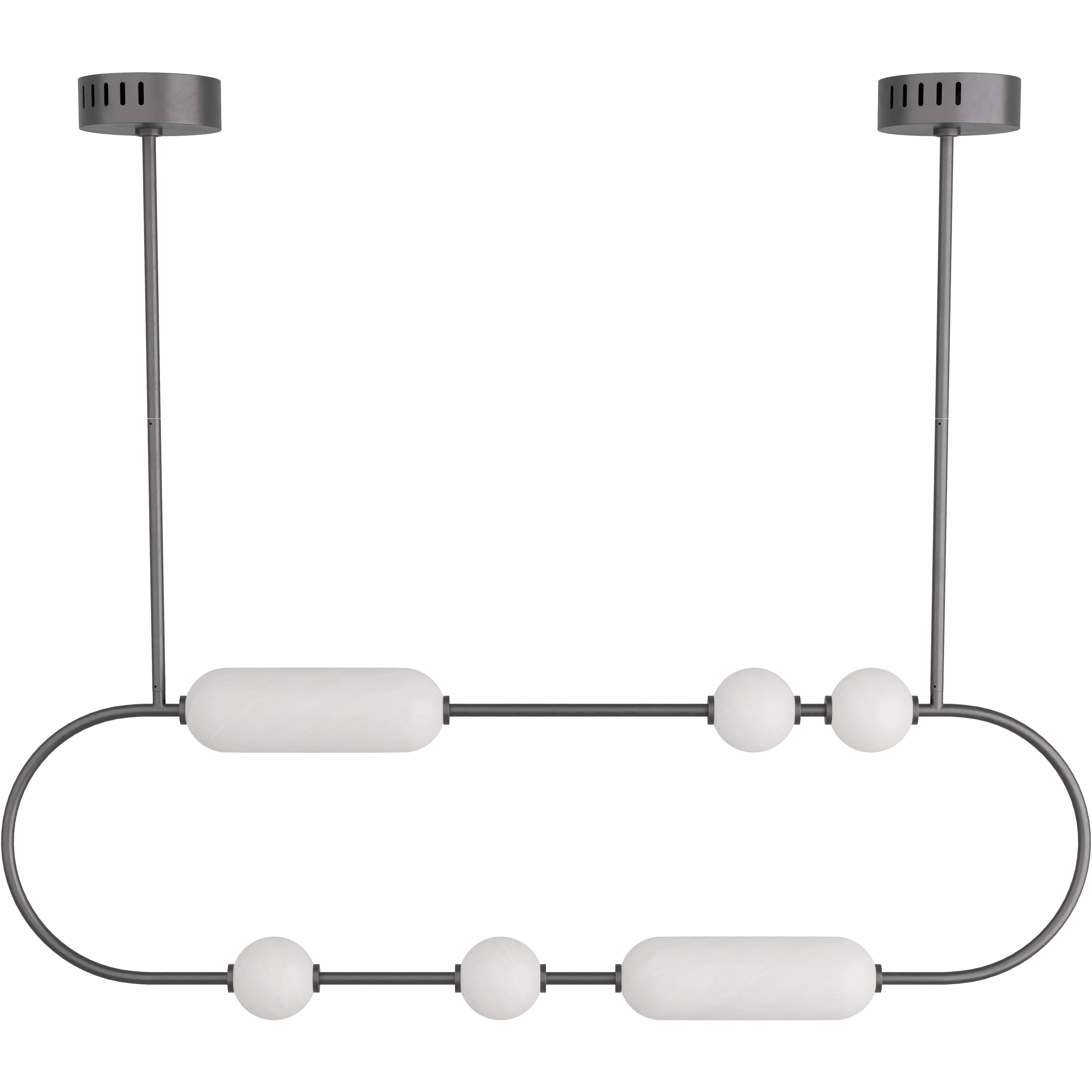 Tenzin 1 Light 49 inch English Bronze Linear Chandelier Ceiling Light