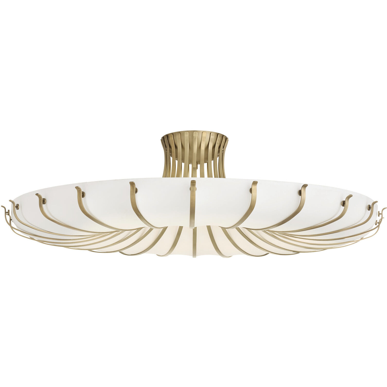Chambers 10 Light 52 inch Antique Brass Semi Flush Mount Ceiling Light