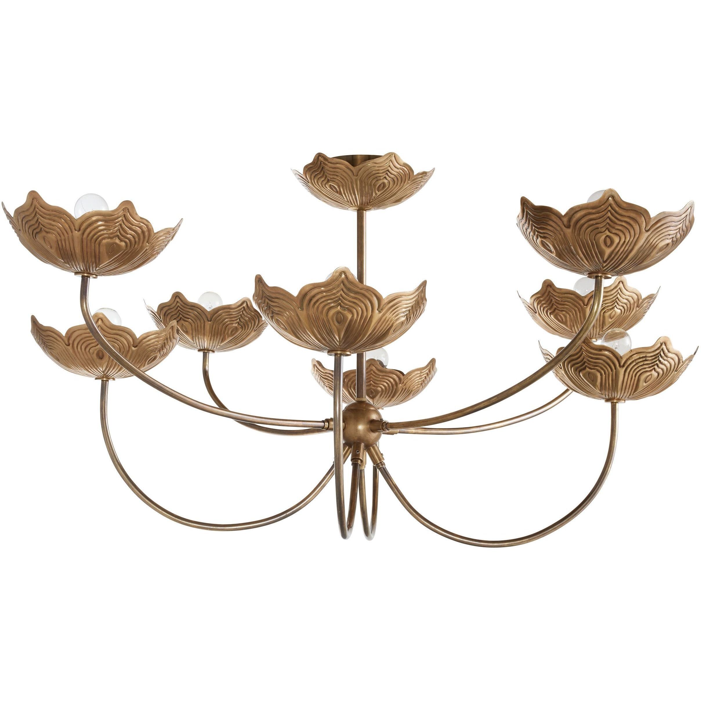 Encinitas 8 Light 50 inch Antique Brass Chandelier Ceiling Light
