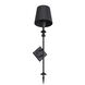 Anton 1 Light 8 inch Black Gesso Sconce Wall Light